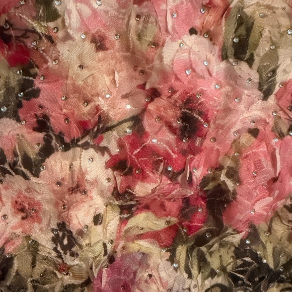 Delias Cream heart Rhinestone cropped Knit long sleeve Top size XS - Picture 4 of 12